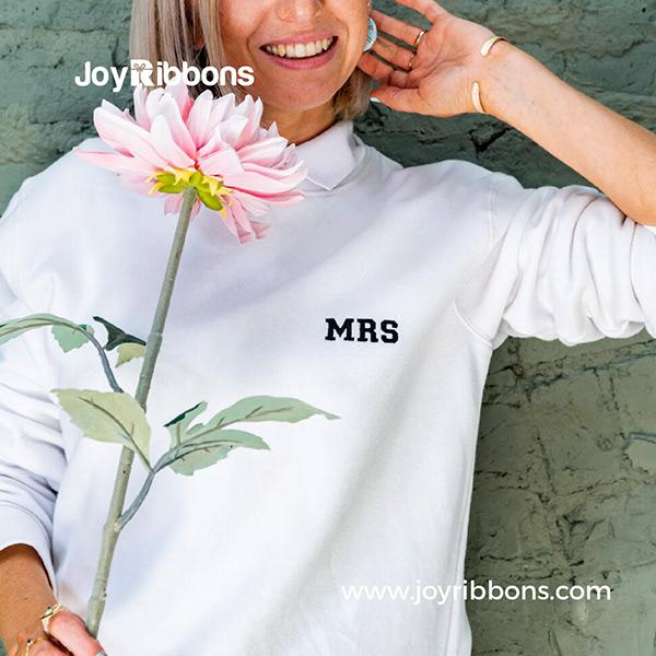 Personalised Mrs Sweatshirt Embroidered